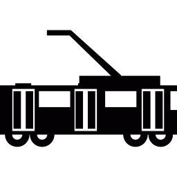 Вид сбоку трамвая иконка