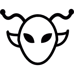 alien con antenas icono