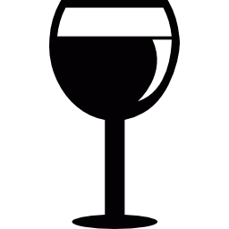 gevuld wijnglas icoon