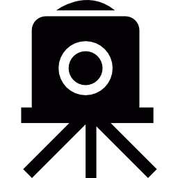 Antique photographic camera icon