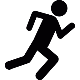 figura de palo corriendo icono