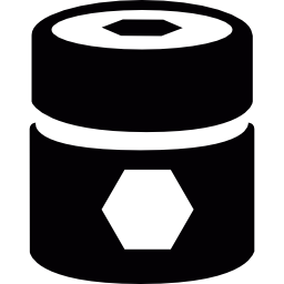Barrel with pentagons icon