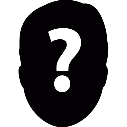 Face with a question mark icon