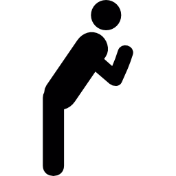 Leaning man icon