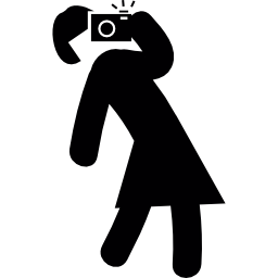 mulher tirando foto Ícone