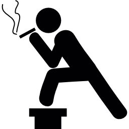 hombre fumador icono
