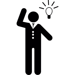 Businessman with an idea icon