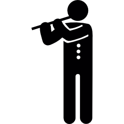 uomo che suona un flauto icona