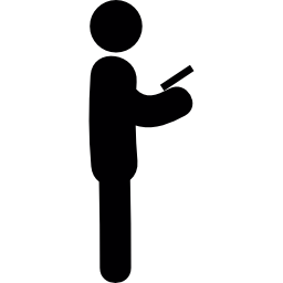 Man with smartphone icon