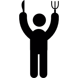 Person hunger icon