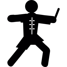 luchador de artes marciales icono