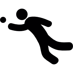 mężczyzna łapie piłkę ikona