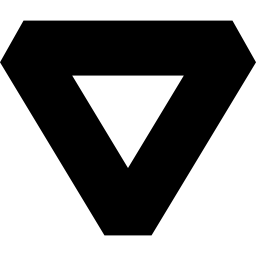 triángulo invertido icono