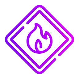 Flammable sign icon