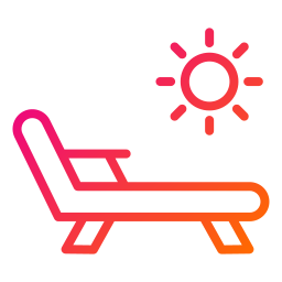 Beach chair icon