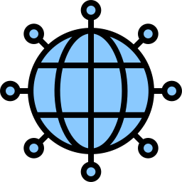 réseau mondial Icône
