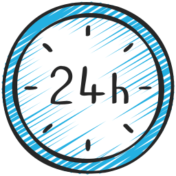 orologio 24 ore icona