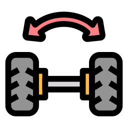 alineación de las ruedas icono