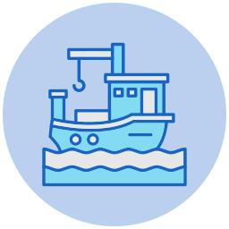 Fishing boat icon