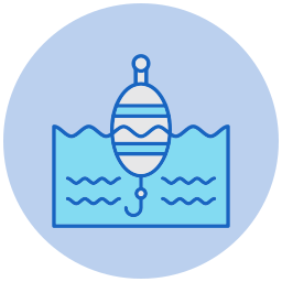 flotador de pesca icono