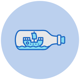barco en una botella icono