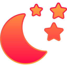 Луна и звезды иконка