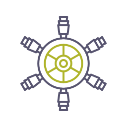 roda do navio Ícone