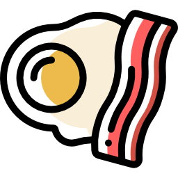 Egg and bacon icon