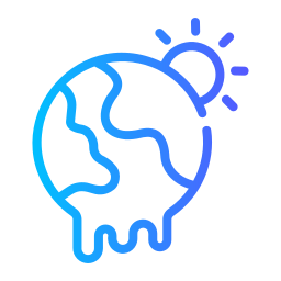 le réchauffement climatique Icône