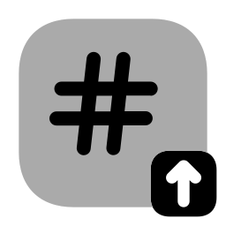 hashtag ikona