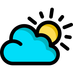 nuvole e sole icona