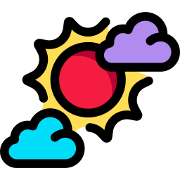 Clouds and sun icon