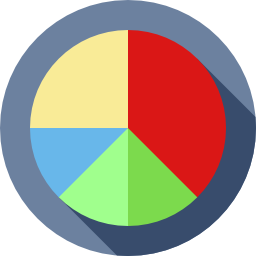 gráfico circular icono