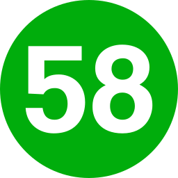 cincuenta y ocho icono
