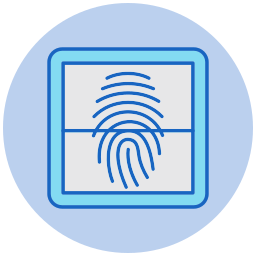 scanner delle impronte digitali icona