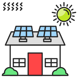 maison solaire Icône