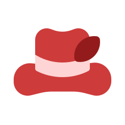 sombrero de fieltro icono