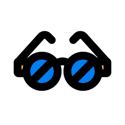 gafas redondas icono