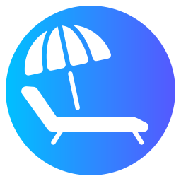 Beach umbrella icon