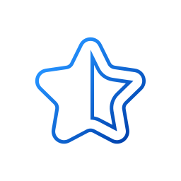 media estrella icono