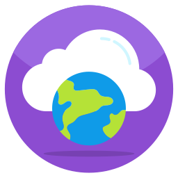 Cloud hosting icon