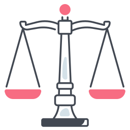 Justice scale icon