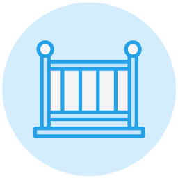 Baby crib icon