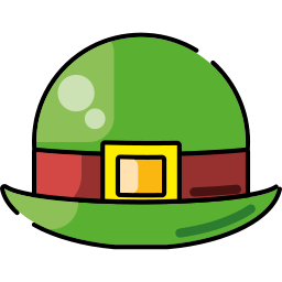 sombrero verde icono