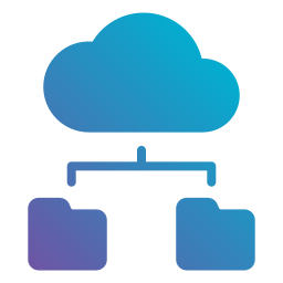 archiviazione cloud icona