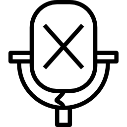 microfoon dempen icoon