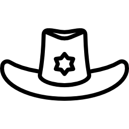 cappello da sceriffo icona