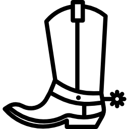 bota de cowboy Ícone