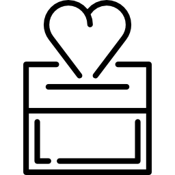 caja de donación icono