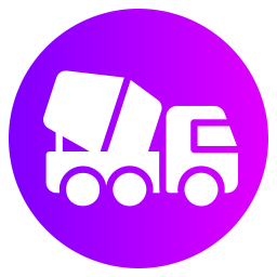 camion de ciment Icône